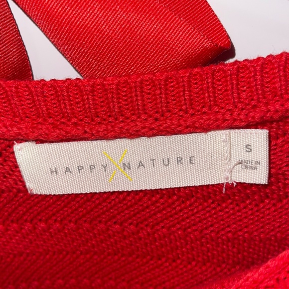 Happy X Nature Kate Hudson NWT heavy long sleeve bow tie back heavy knit sweater - Picture 5 of 10